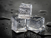 Ice cubes to represent a solid