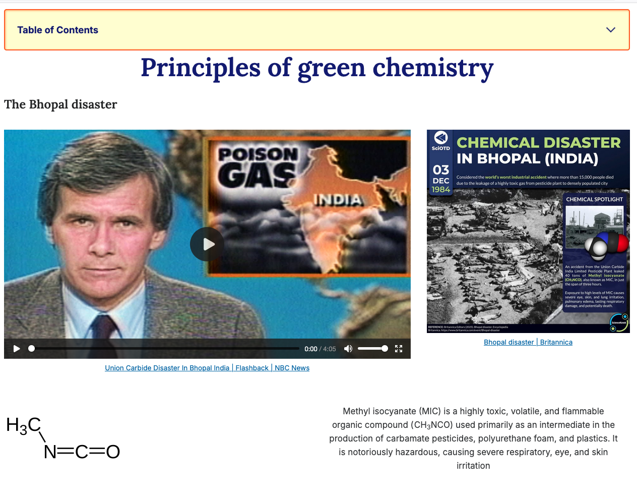 Screenshot preview of AS green chemistry unit